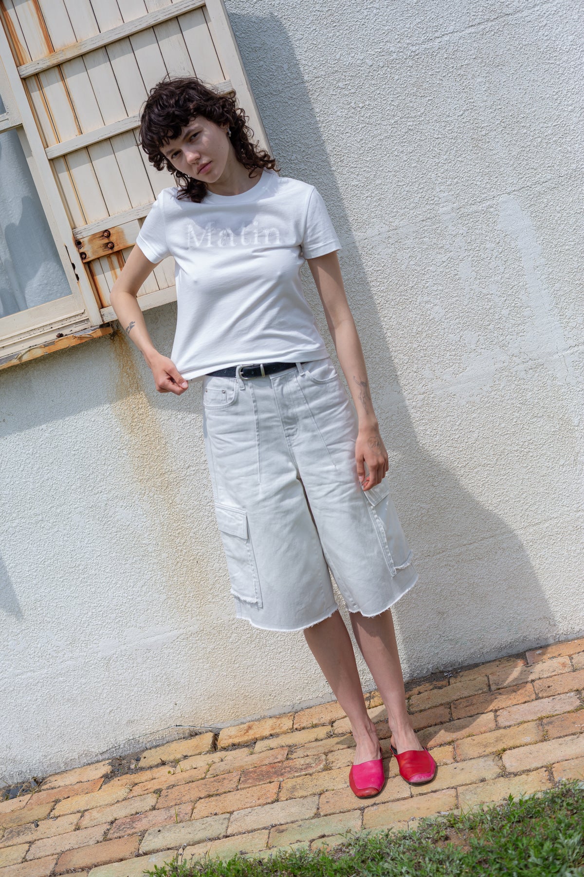 Matin Kim - Matin Shadow Typo Top (White) product image 7 | TRAB K-Fashion Australia