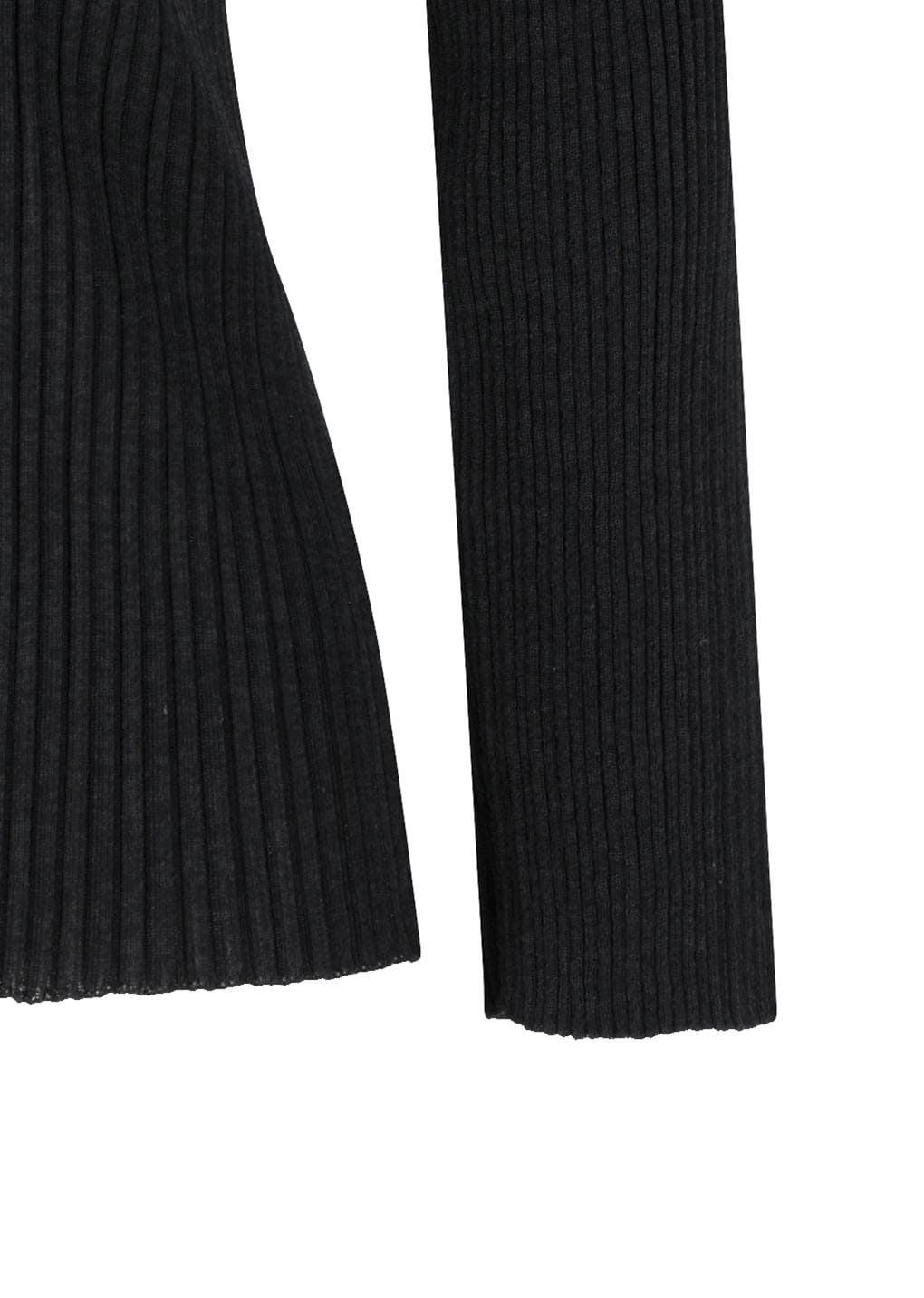 Amomento - Pleats V-neck Knit Blouse (Black) product image 6 | TRAB K-Fashion Australia