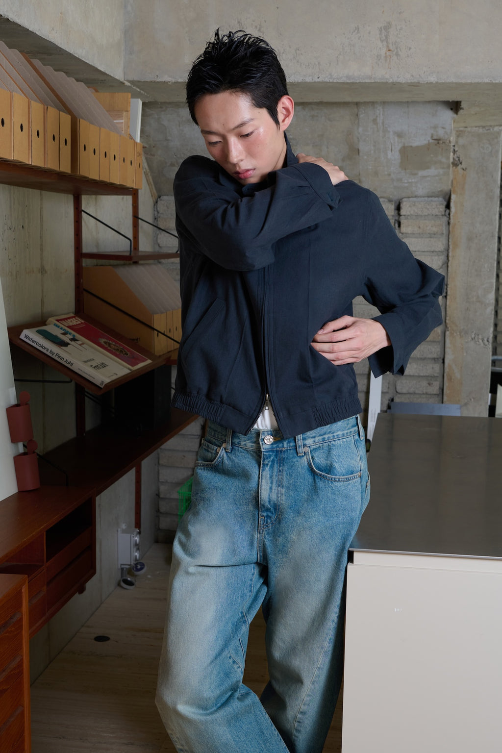 STU - Vintage Swing Jacket (Navy) product image 4 | TRAB K-Fashion Australia