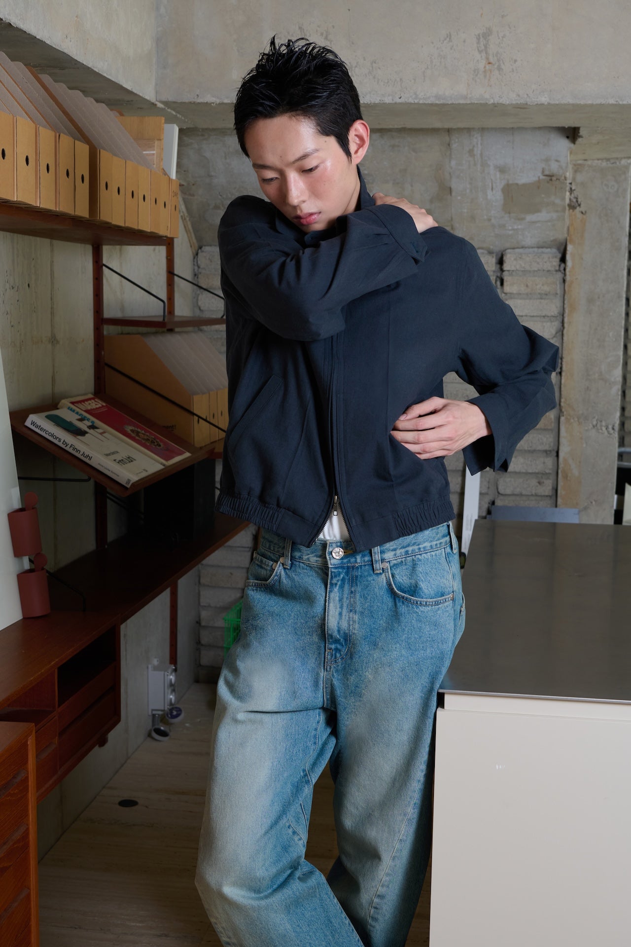 STU - Vintage Swing Jacket (Navy) product image 4 | TRAB K-Fashion Australia