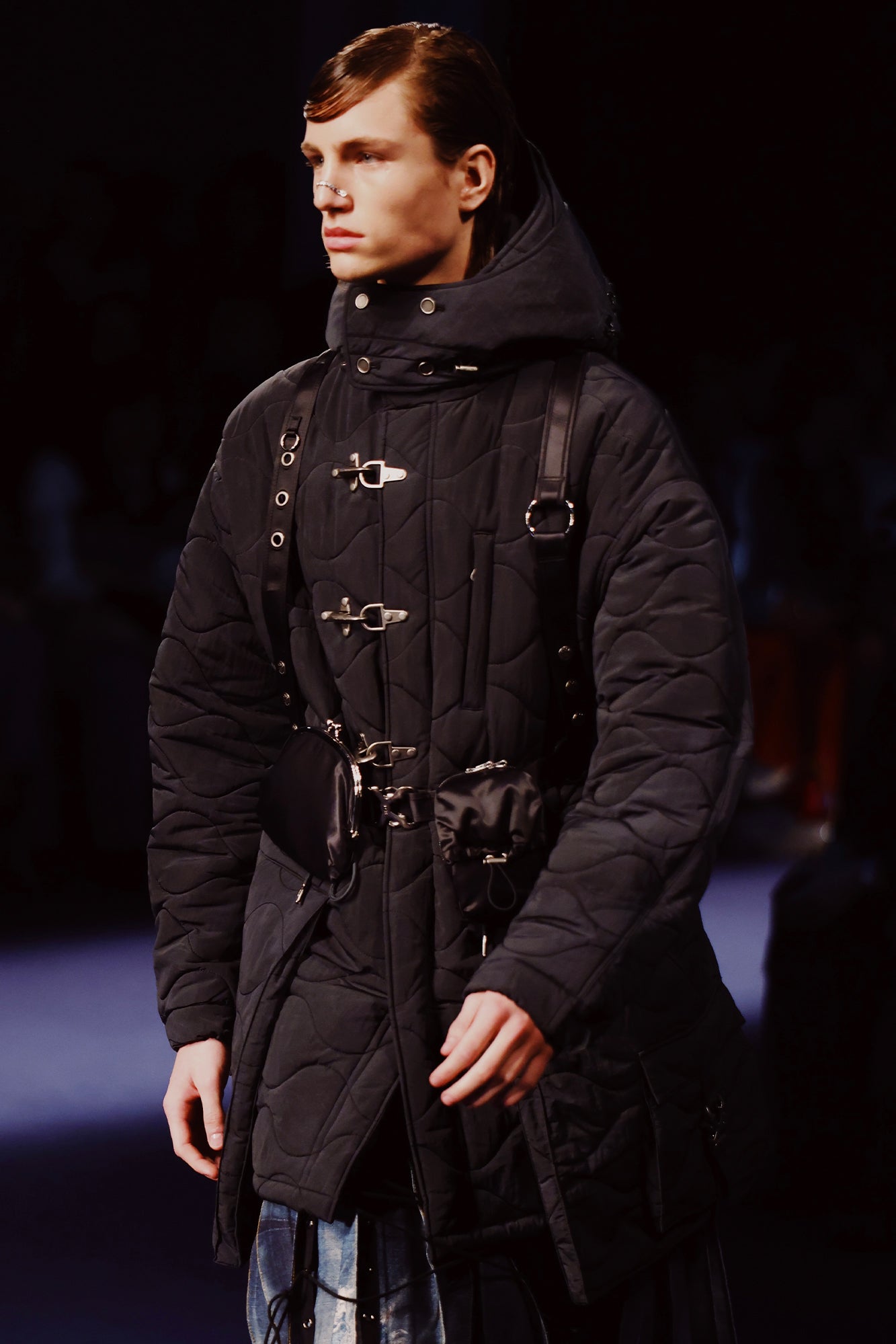 Andersson Bell - Lace-Up Fishtail Parka (Asphalt) product image 4 | TRAB K-Fashion Australia