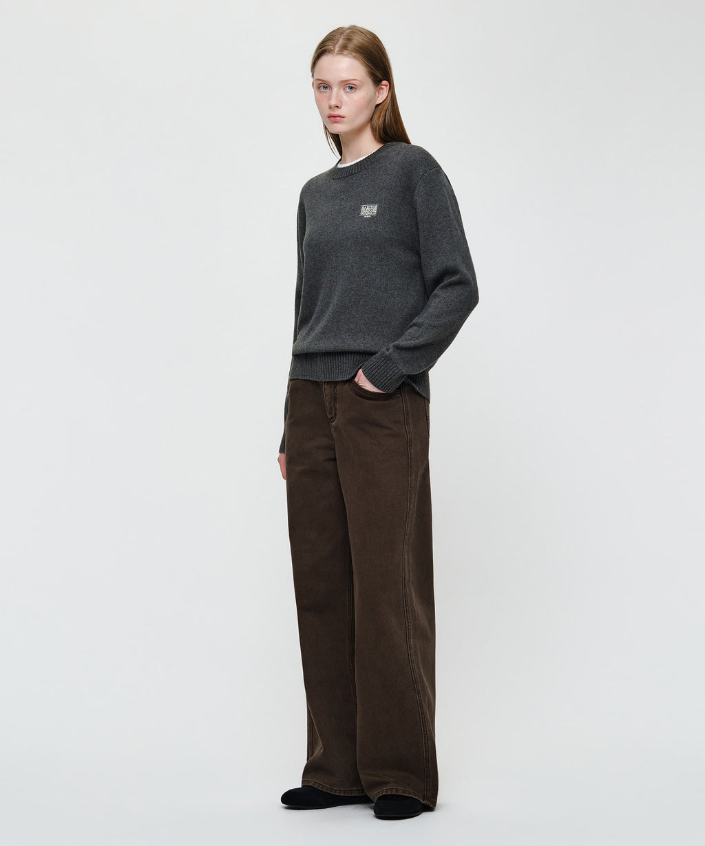 Marithe & Francois Girbaud - X-pocket Semi-wide Denim Pants (Brown) product image 5 | TRAB K-Fashion Australia