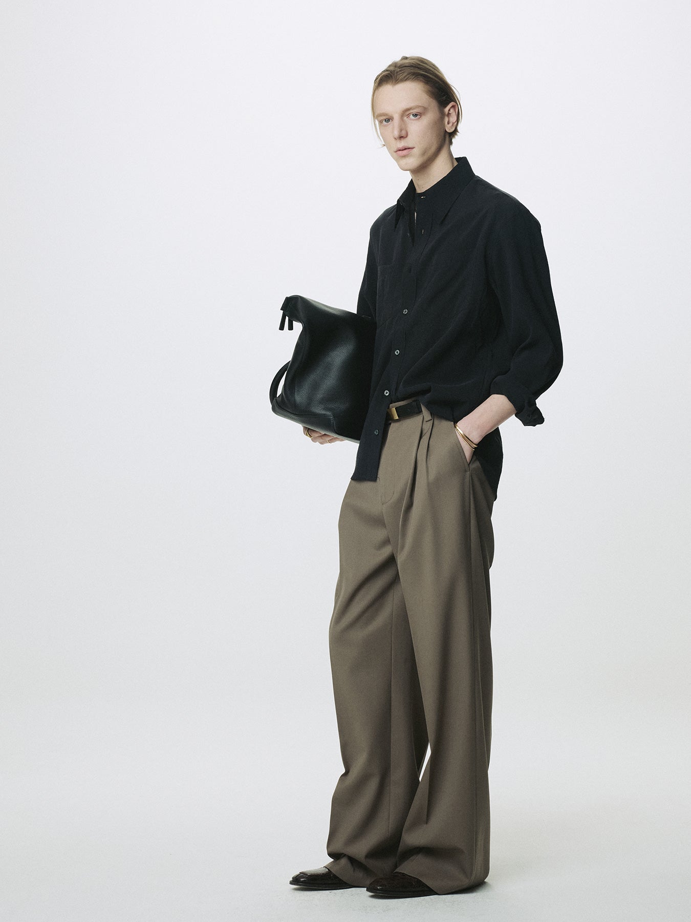 Tonywack - Silk Crepe Shirt (Black) product image 3 | TRAB K-Fashion Australia