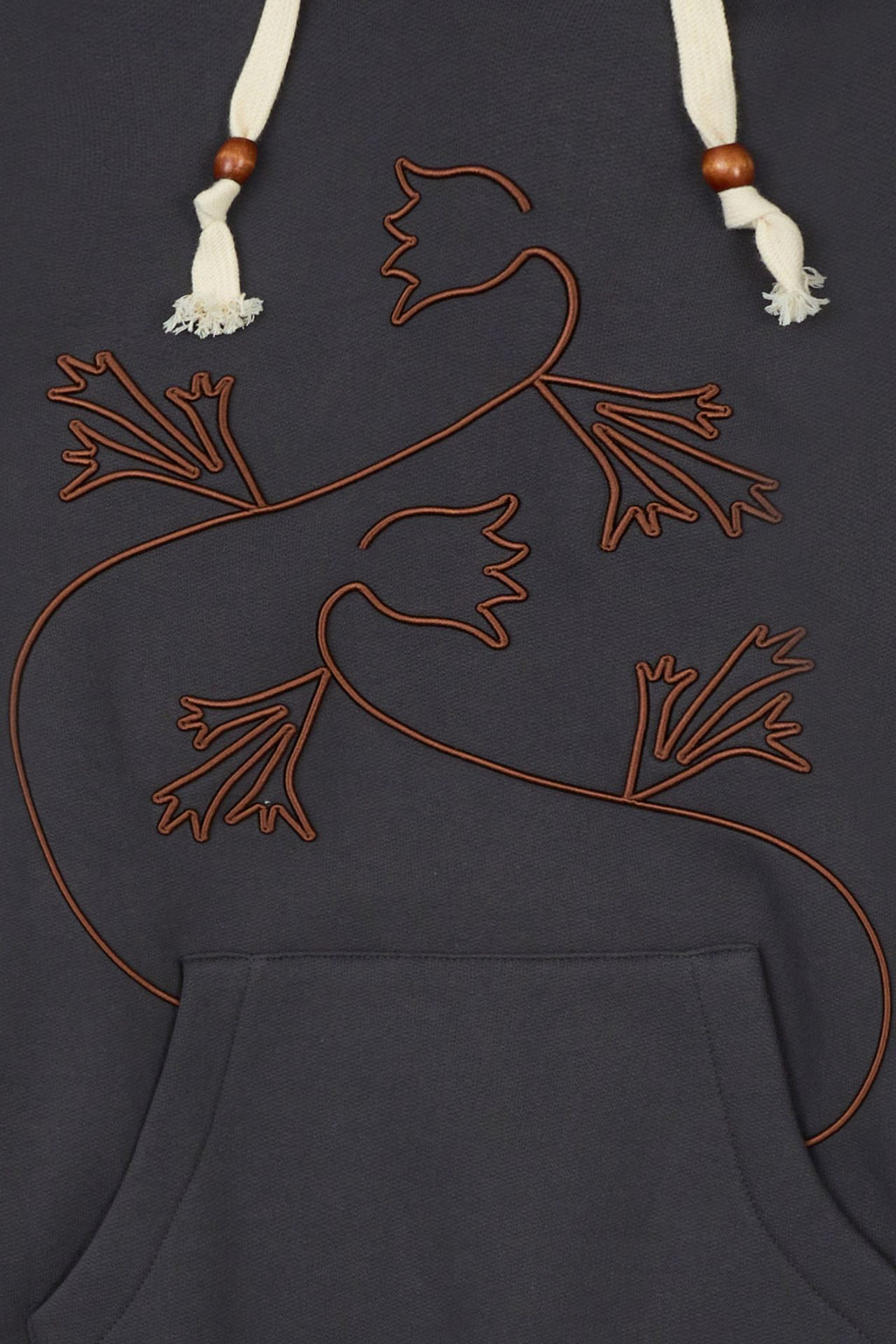 Ioedle - Pasqueflower Three-Dimensional Embroidery Hood (Gray) product image 5 | TRAB K-Fashion Australia