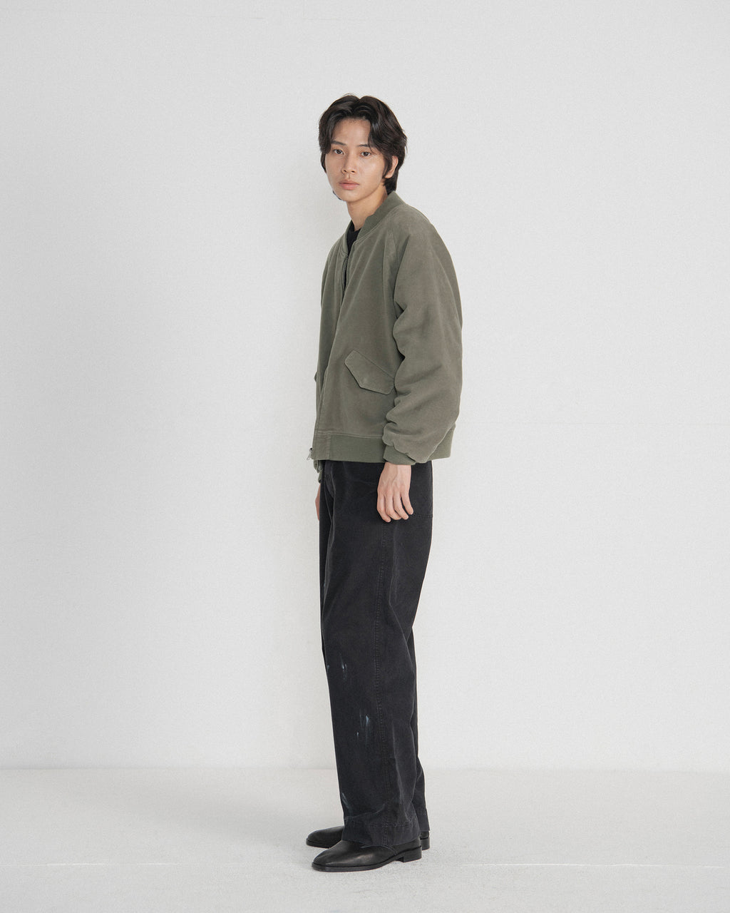 Brownyard - Reversible Moleskin Blouson (Olive Grey) product image 1 | TRAB K-Fashion Australia