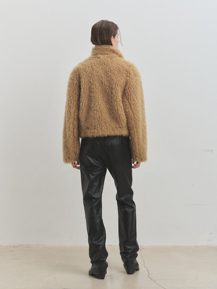 Tonywack - Cropped Fur Blouson (Royale Beige) product image 4 | TRAB K-Fashion Australia