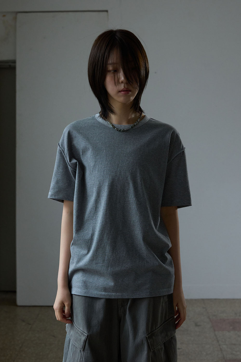 Hatchingroom - Two Face Stripe Tee (1/2 M.Grey) product image 12 | TRAB K-Fashion Australia
