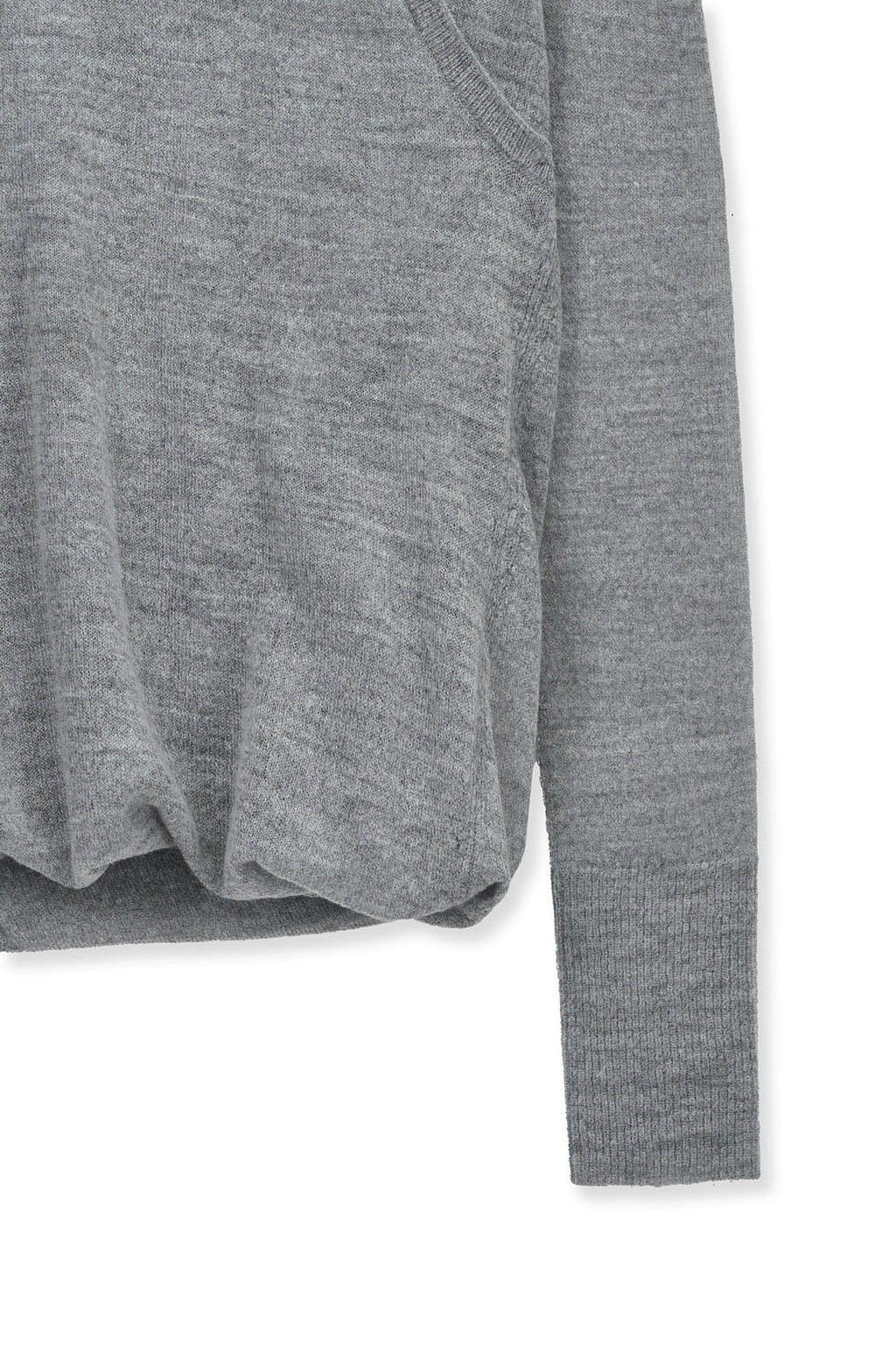 Matin Kim - Mohair Layered Knit Pullover (Light Grey) product image 7 | TRAB K-Fashion Australia