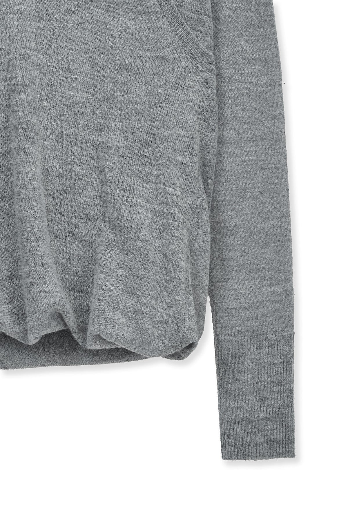 Matin Kim - Mohair Layered Knit Pullover (Light Grey) product image 7 | TRAB K-Fashion Australia