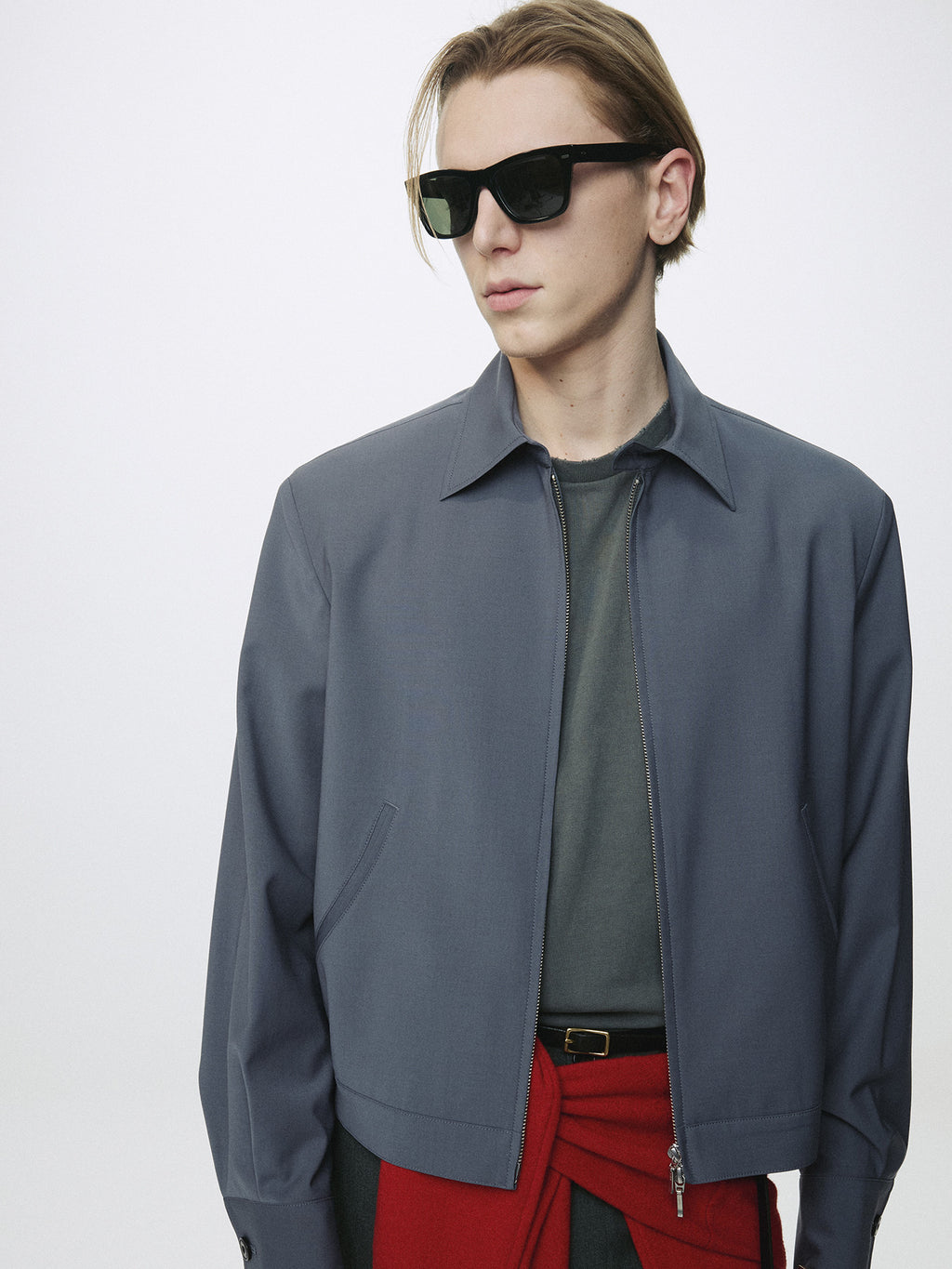 Tonywack - Tropical Wool Blouson Jacket (Slate Grey) product image 5 | TRAB K-Fashion Australia