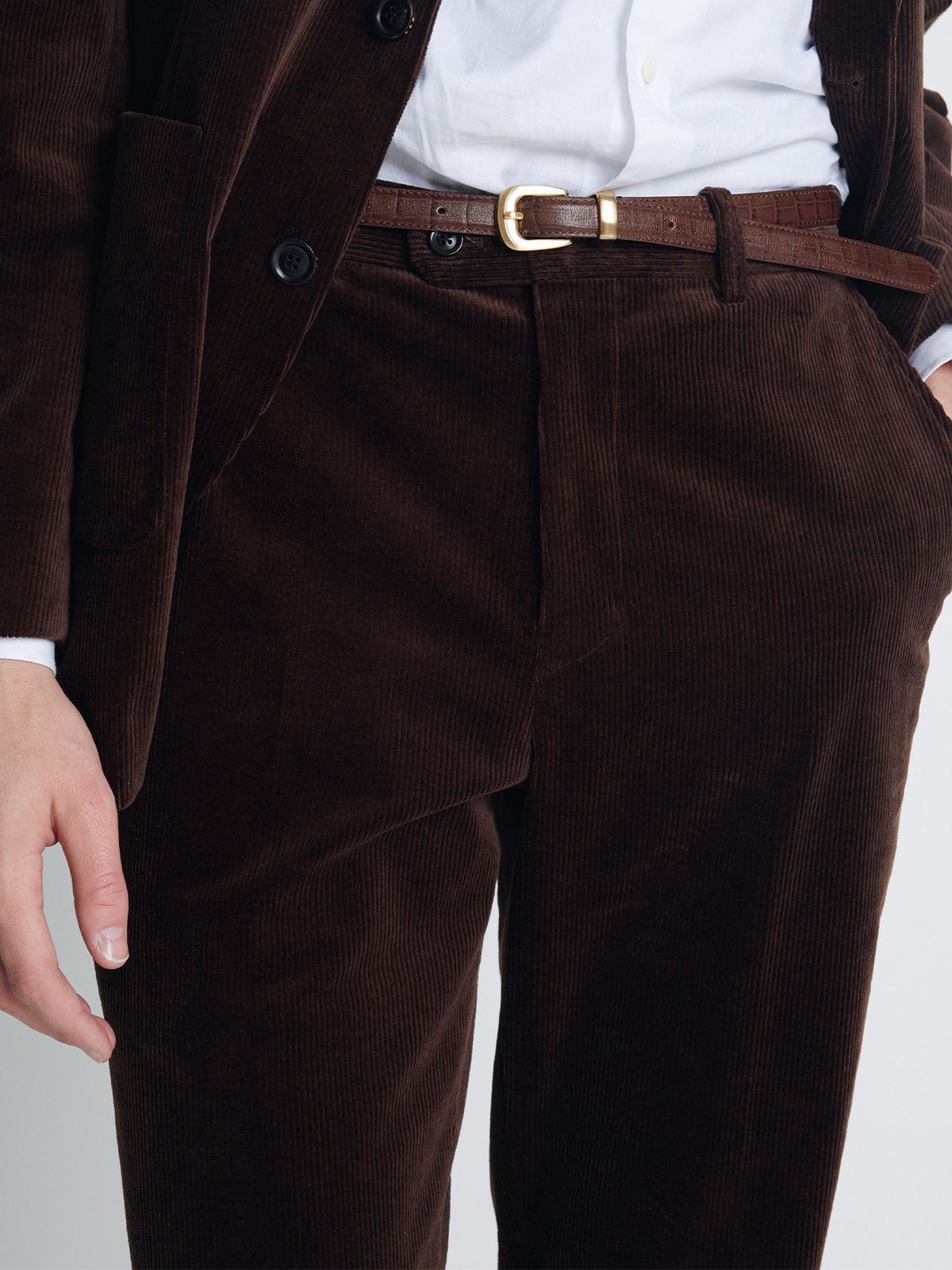 Tonywack - Corduroy Flared Trousers (Deep Brown) product image 4 | TRAB K-Fashion Australia
