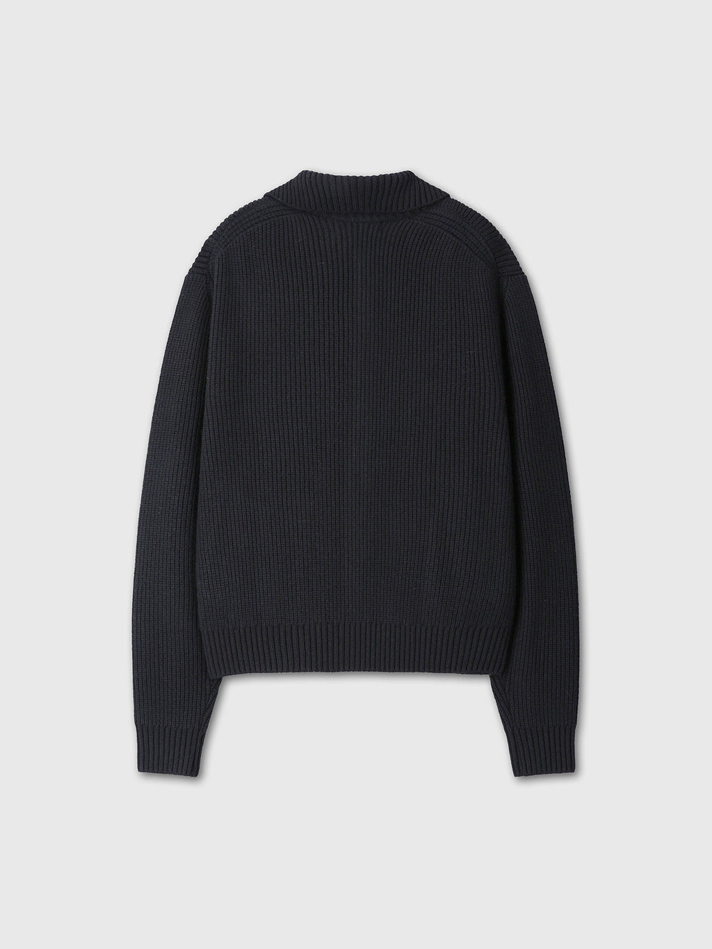 Tonywack - High Neck Merino Wool Button-Up Knitted Blouson (Black) product image 8 | TRAB K-Fashion Australia