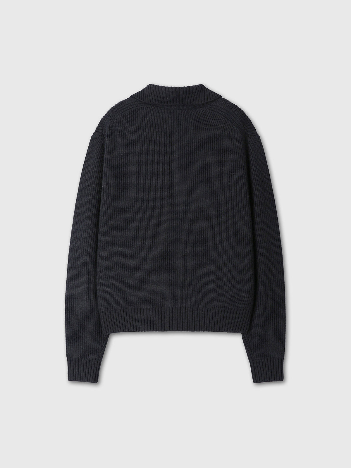 Tonywack - High Neck Merino Wool Button-Up Knitted Blouson (Black) product image 8 | TRAB K-Fashion Australia