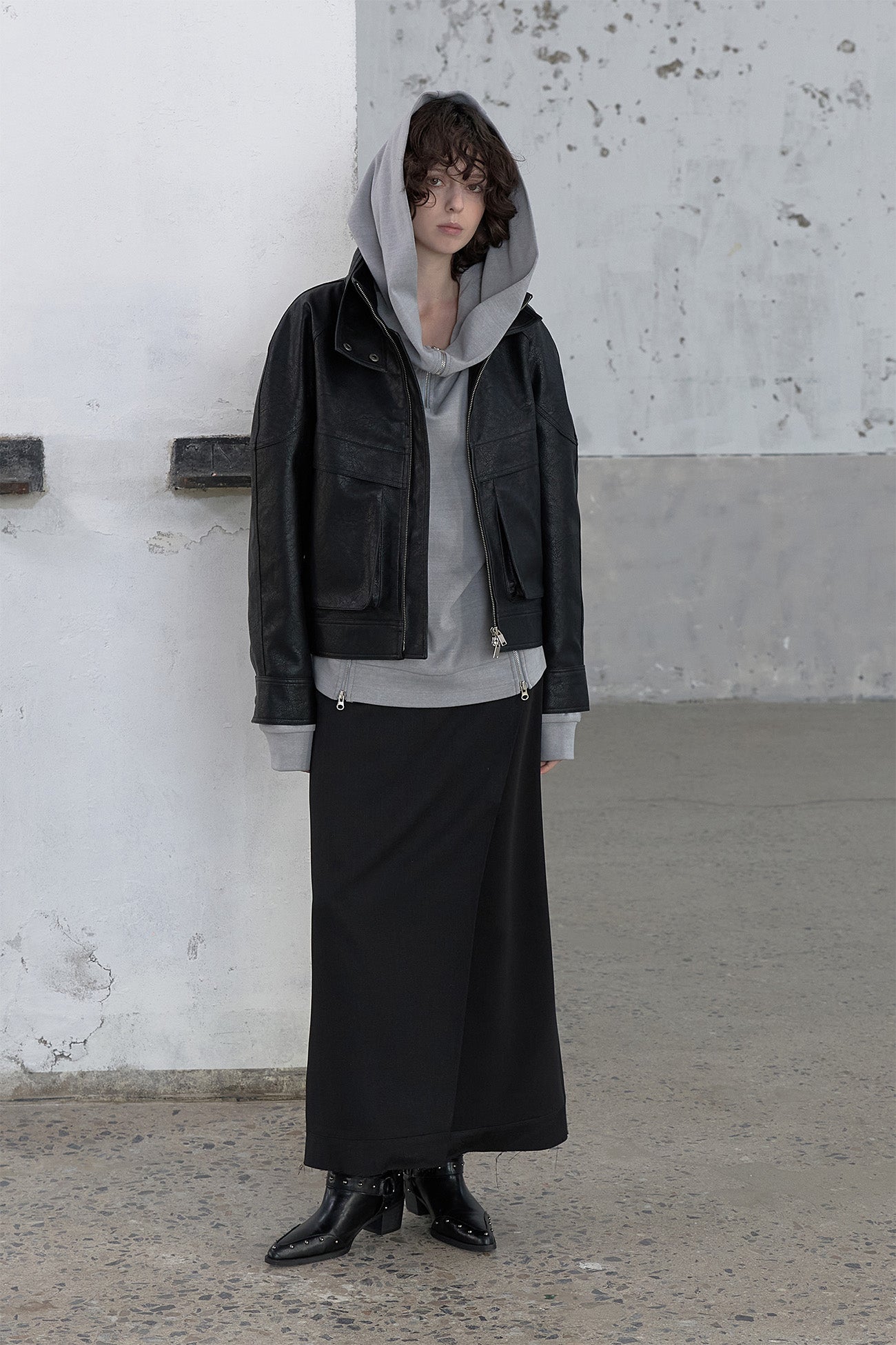 Deinet - Belt Long Raw Skirt (Black) product image 9 | TRAB K-Fashion Australia