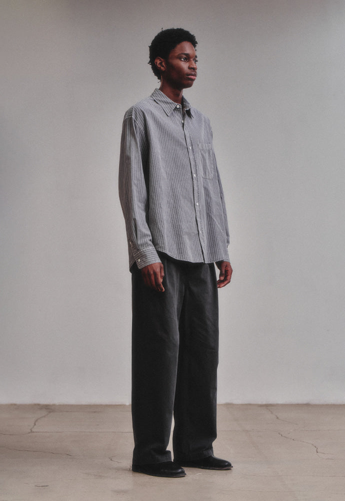 Art if acts - Pigment Dyed Stripe Shirt (Vintage Charcoal) product image 4 | TRAB K-Fashion Australia