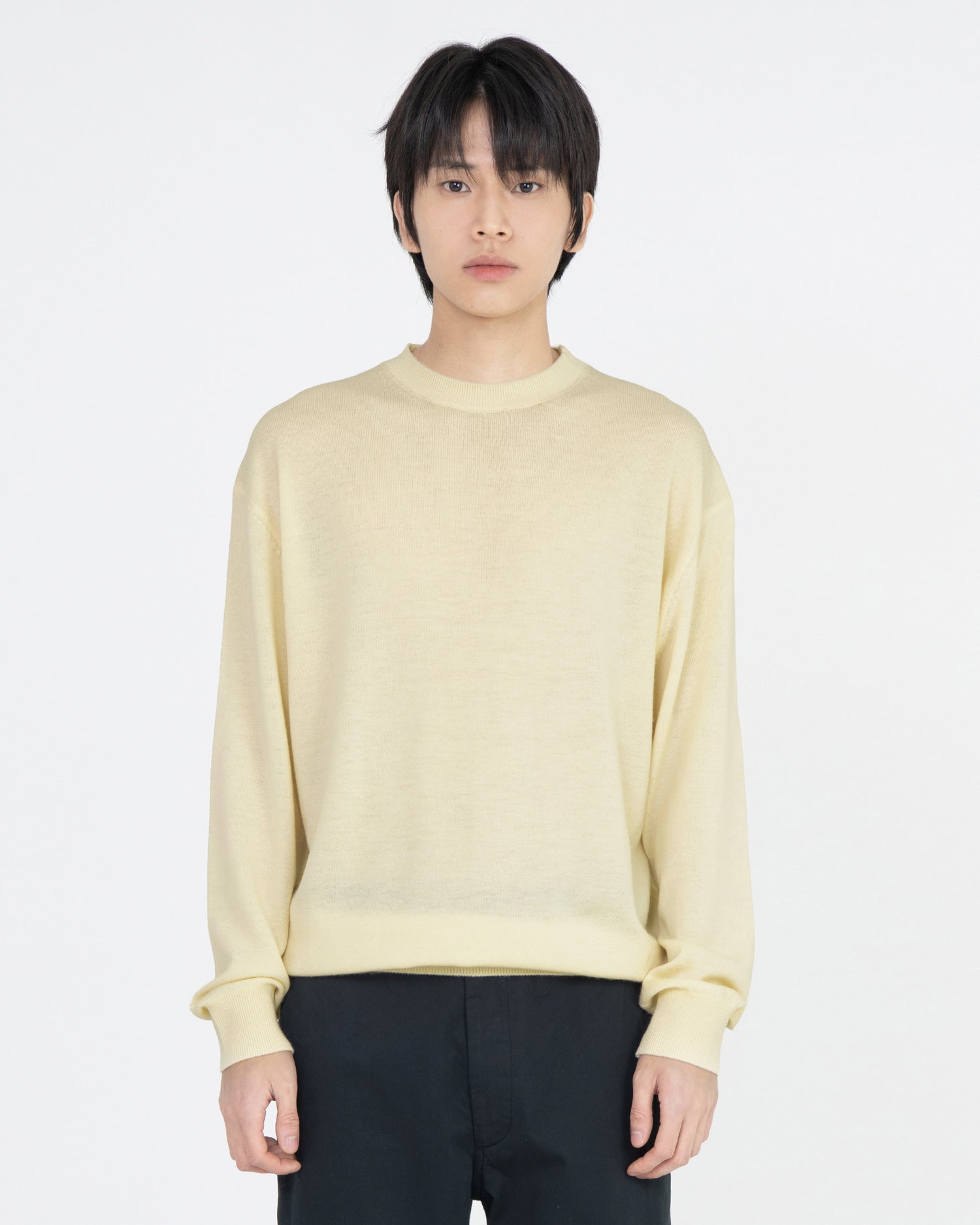 Brownyard - Crewneck Knit (Light Yellow) product image 1 | TRAB K-Fashion Australia
