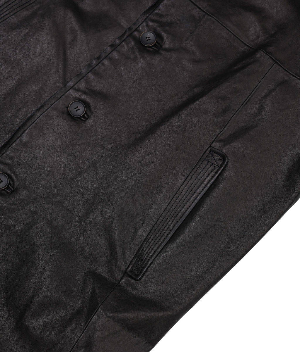 XLIM - Ep.9 01 Leather Coat (Black) product image 4 | TRAB K-Fashion Australia