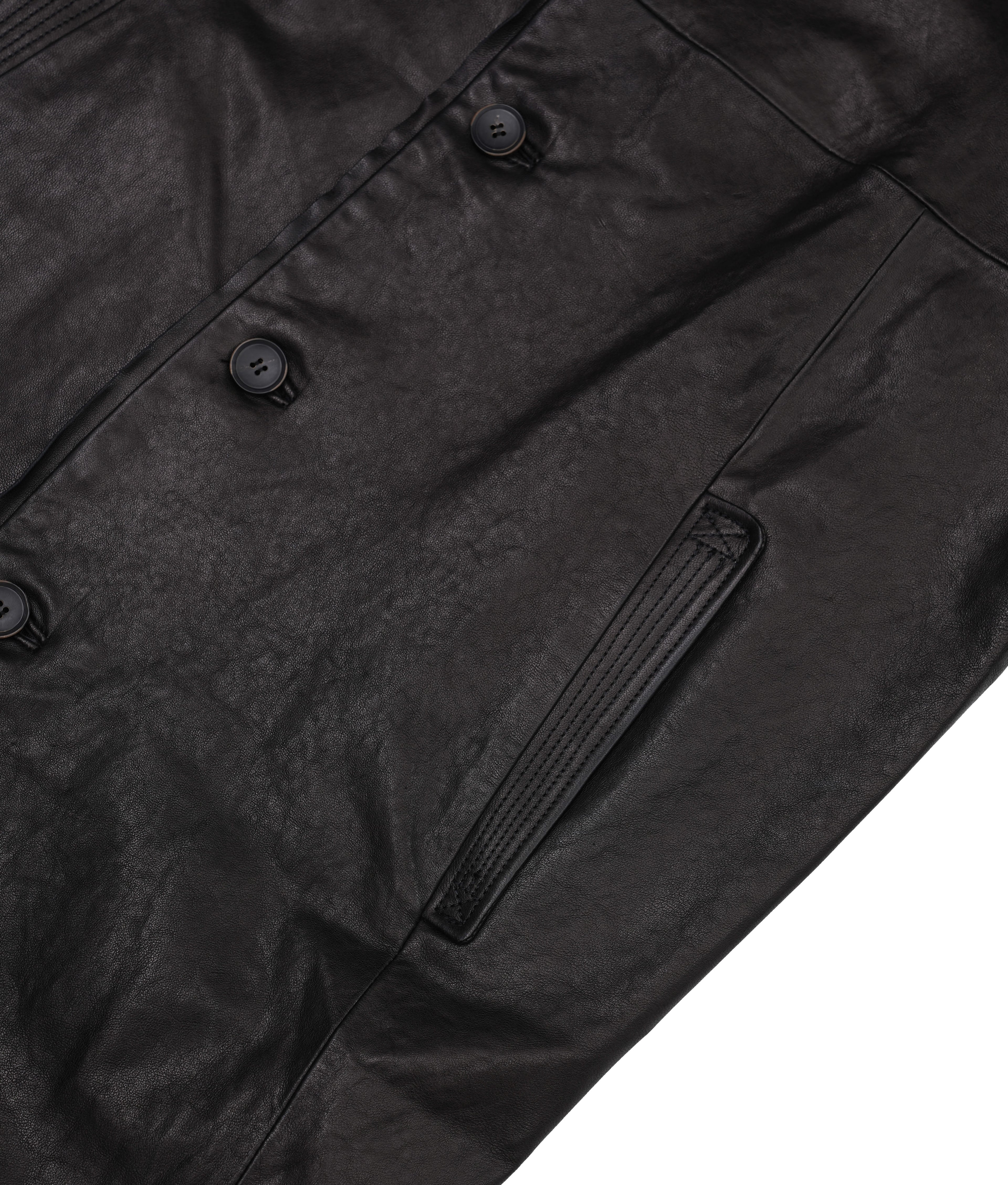 XLIM - Ep.9 01 Leather Coat (Black) product image 4 | TRAB K-Fashion Australia