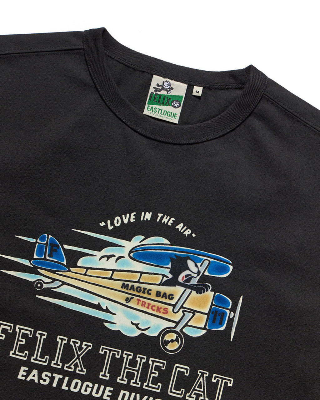 Eastlogue - Felix Flying Pilot Flocking T-shirts (Black) product image 3 | TRAB K-Fashion Australia
