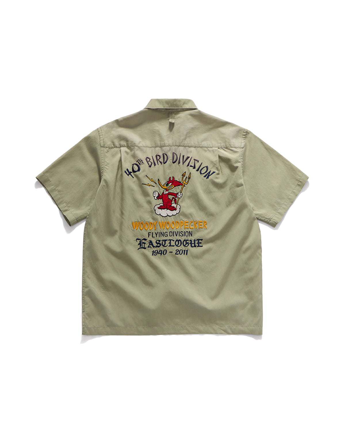 Eastlogue - Embroidered Bowling Half Shirts (Cream) product image 1 | TRAB K-Fashion Australia