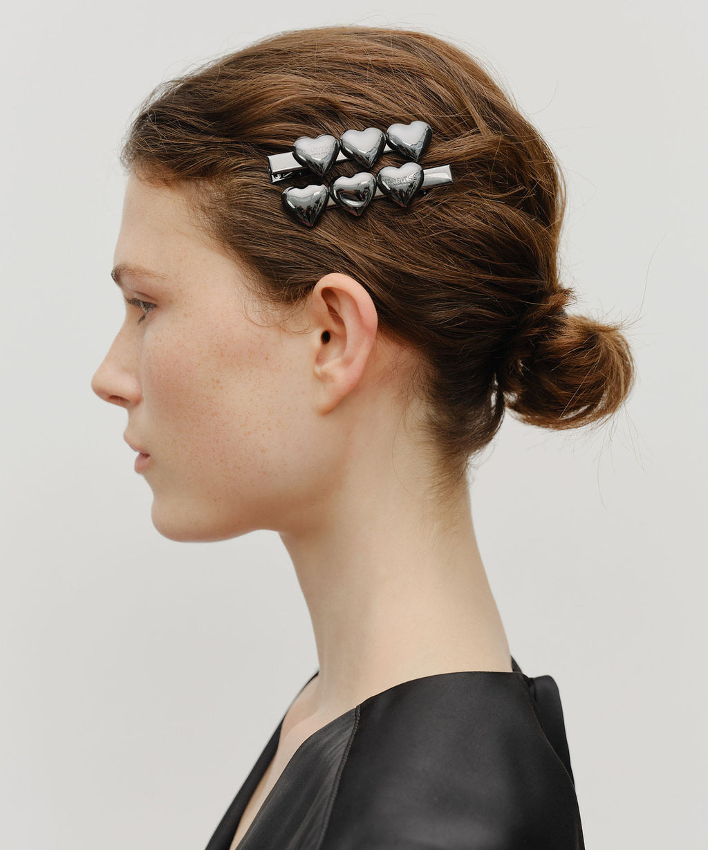 Marithe & Francois Girbaud - Regular Logo Heart Metal Hair Pin 2pack (Metal) product image 4 | TRAB K-Fashion Australia