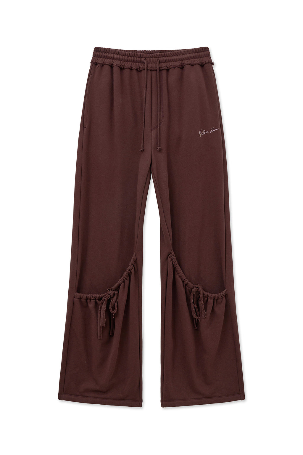 Matin Kim - Drawstring Point Sweatpants (Burgundy) product image 1 | TRAB K-Fashion Australia