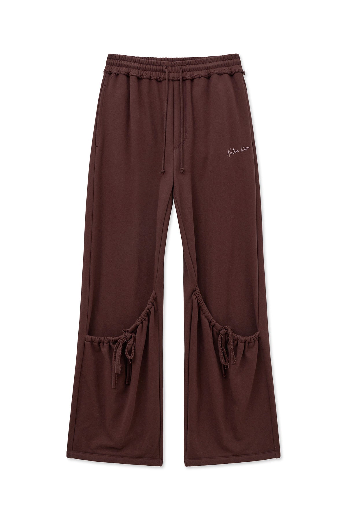 Matin Kim - Drawstring Point Sweatpants (Burgundy) product image 1 | TRAB K-Fashion Australia