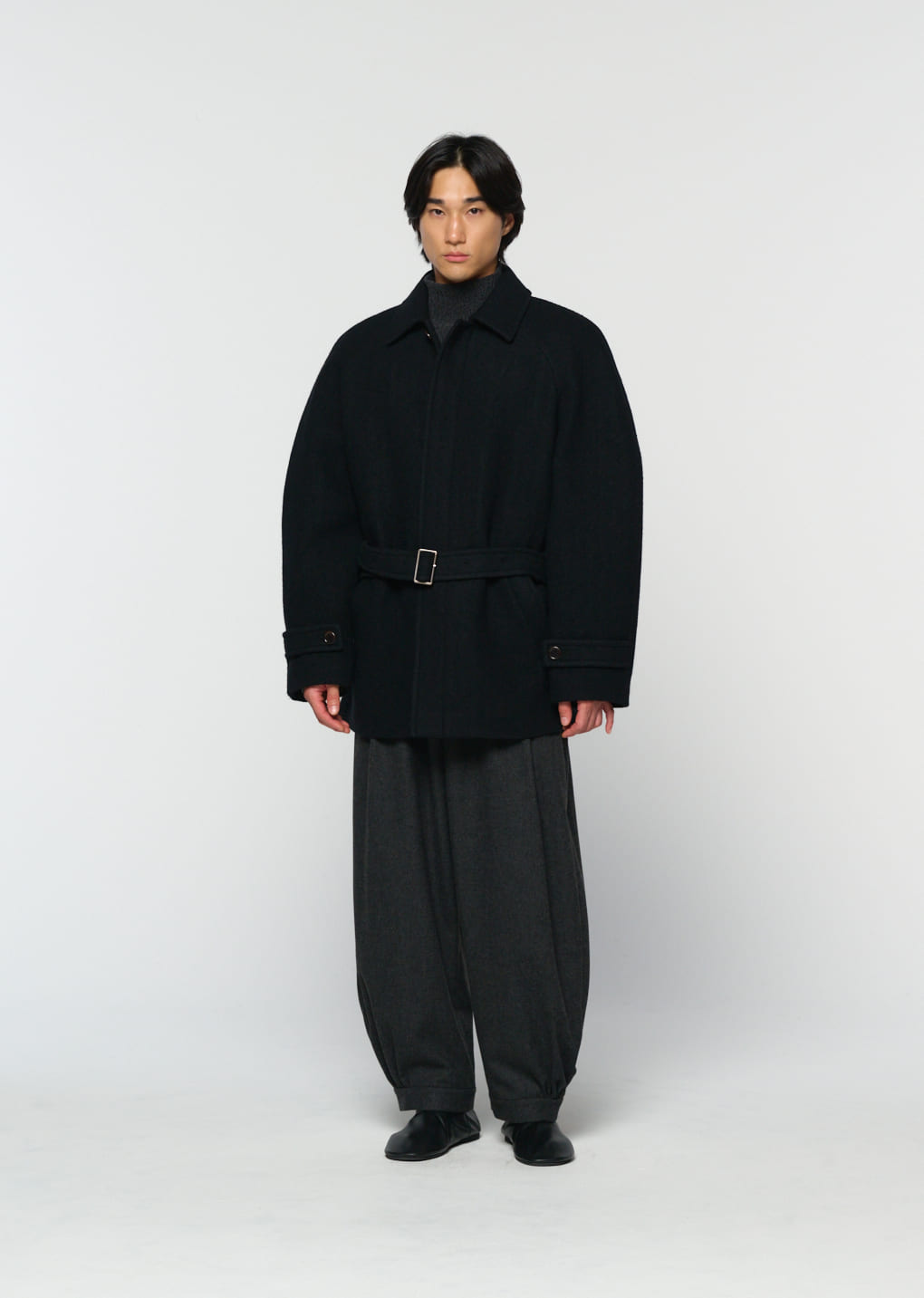Amomento - belted mid coat (Black) product image 5 | TRAB K-Fashion Australia
