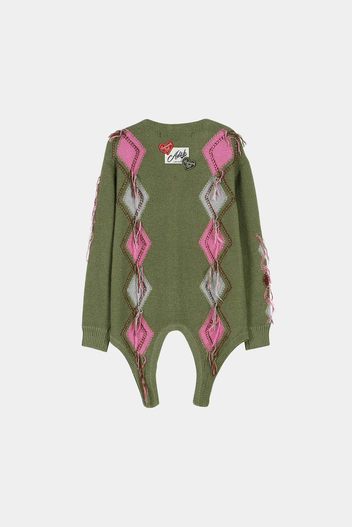Andersson Bell - Gartered Argyle Cardigan (Khaki) product image 9 | TRAB K-Fashion Australia