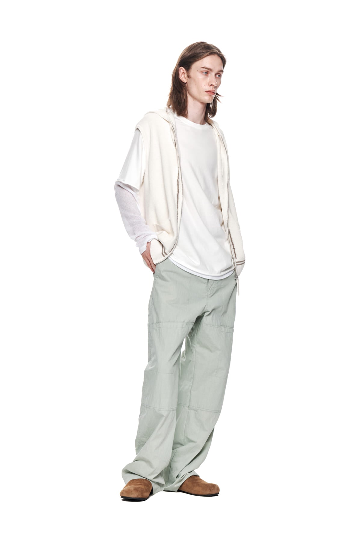 Matin Kim - Button Roll Up Double Knee Pants (Mint) product image 8 | TRAB K-Fashion Australia