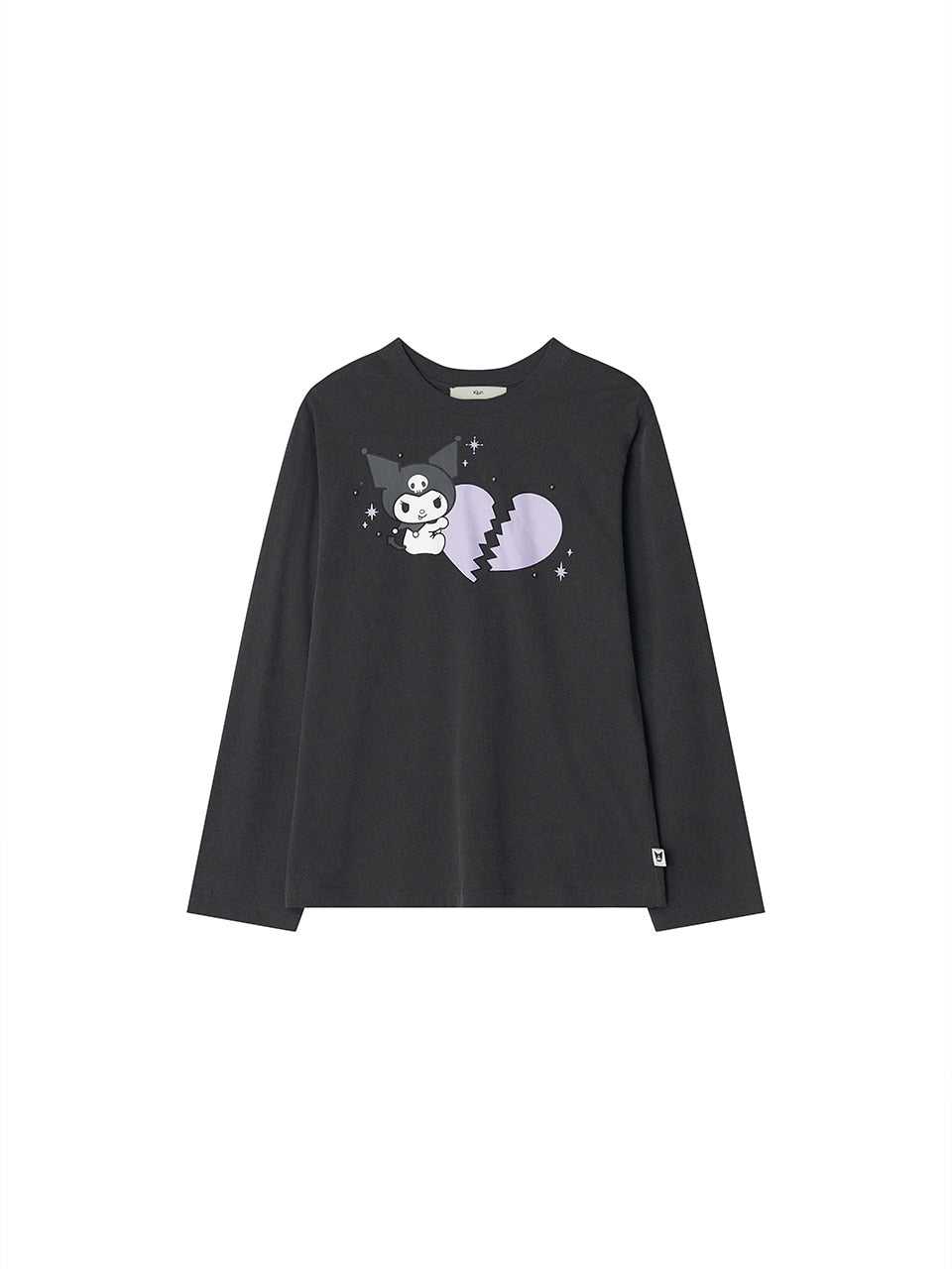 Kijun - Kuromi Heartbreak Long Sleeve Tee (Charcoal) product image 7 | TRAB K-Fashion Australia