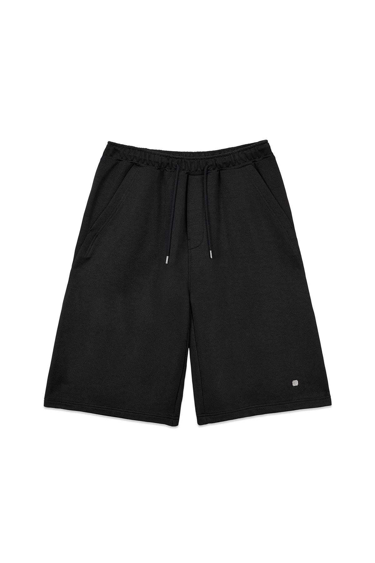 Matin Kim - Back Pocket Glitter Bermuda Sweatpants (Black) product image 1 | TRAB K-Fashion Australia