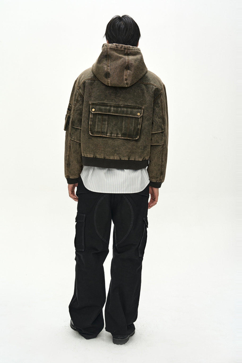 Andersson Bell - Milly Washed Hoodie Jacket (Khaki) product image 5 | TRAB K-Fashion Australia