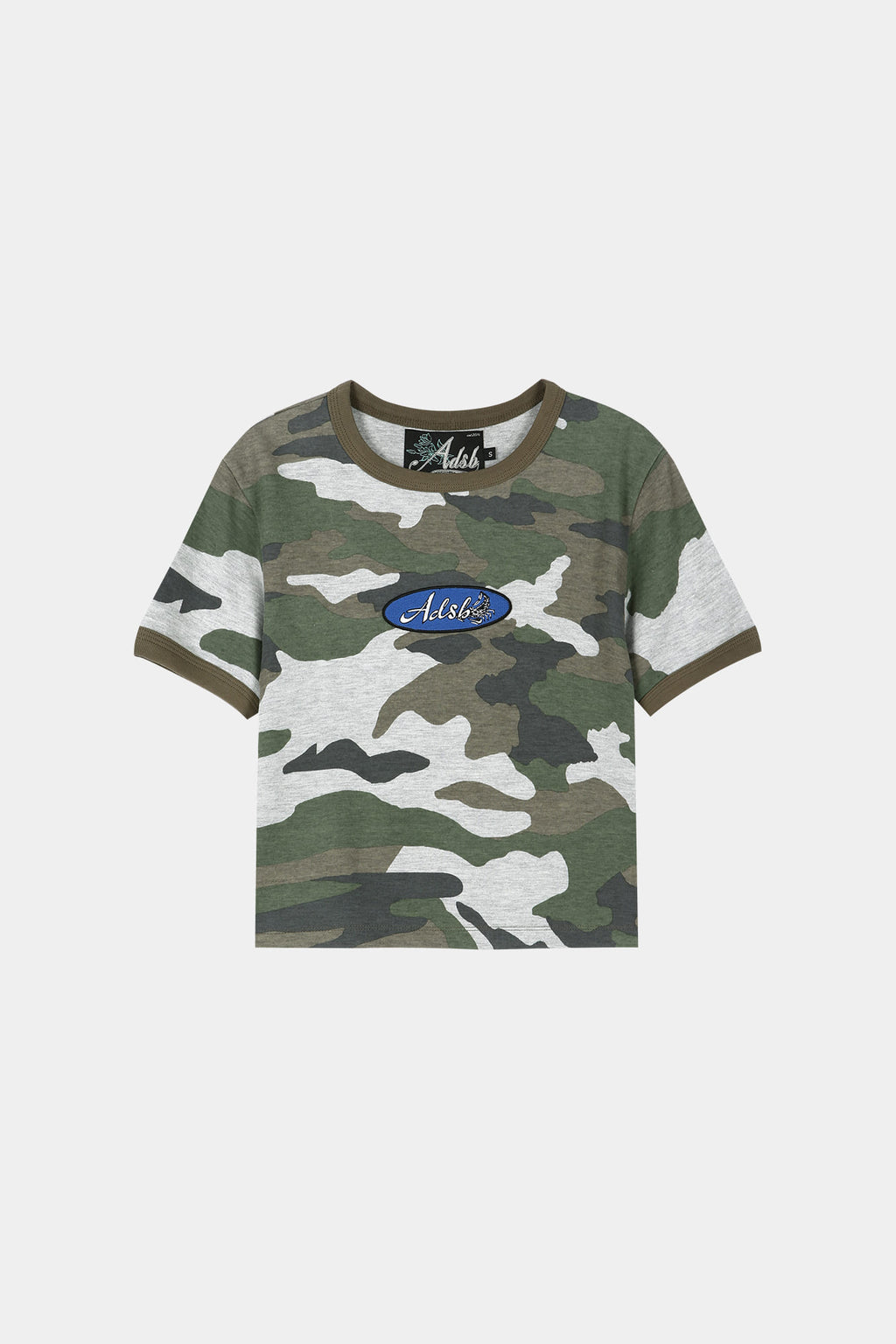 Andersson Bell - (essential) Camouflage Baby Ringer T-Shirt (Grey Camouflage) product image 5 | TRAB K-Fashion Australia