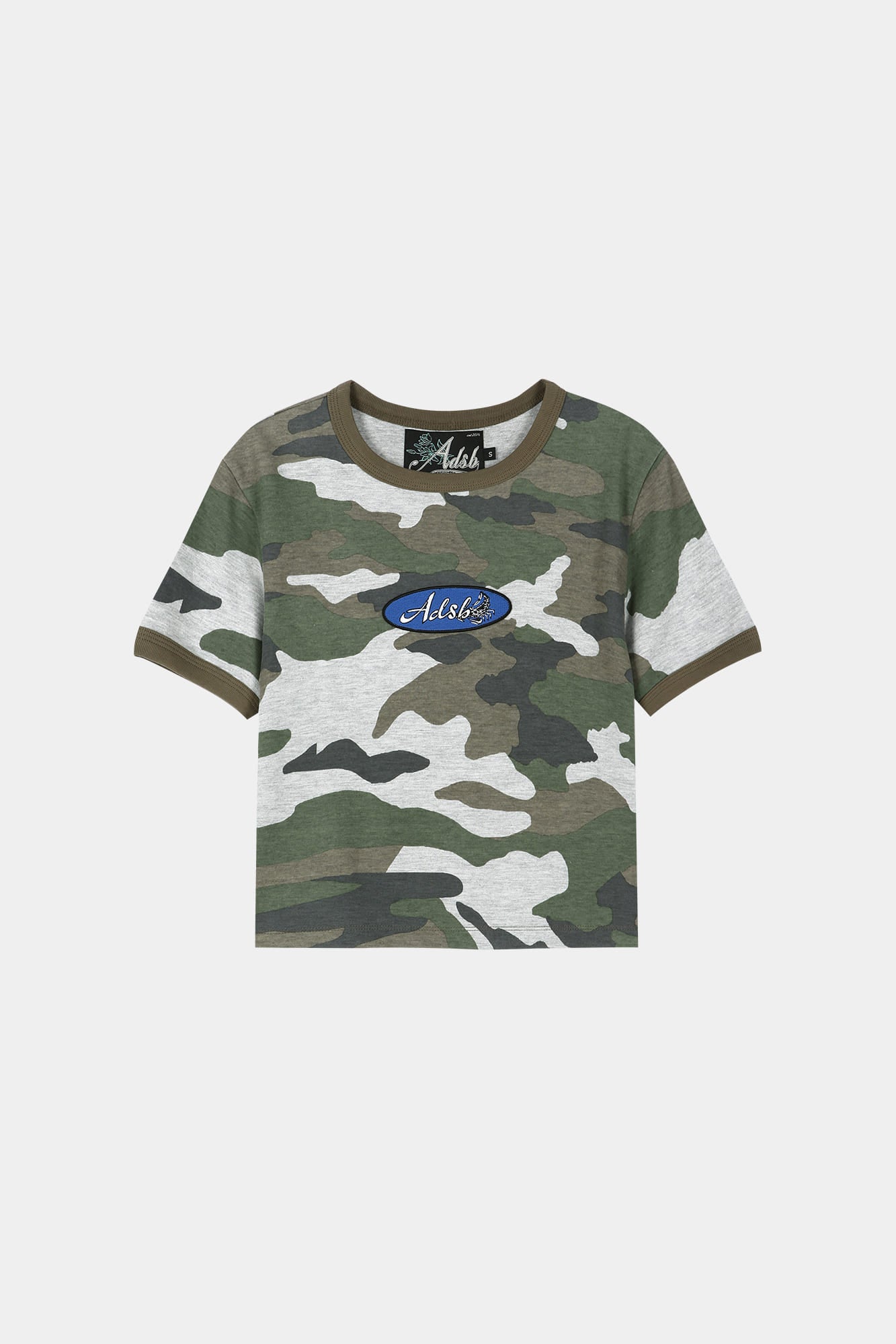Andersson Bell - (essential) Camouflage Baby Ringer T-Shirt (Grey Camouflage) product image 5 | TRAB K-Fashion Australia
