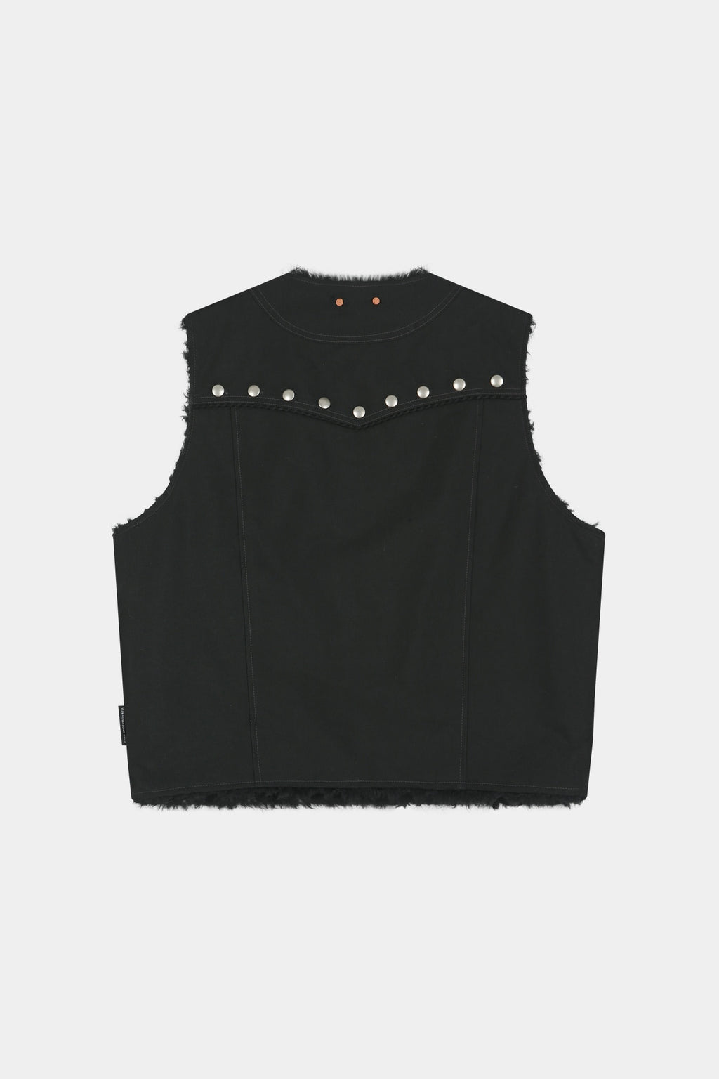 Andersson Bell - Unisex Reversible Collarless Fur Vest (Black) product image 17 | TRAB K-Fashion Australia