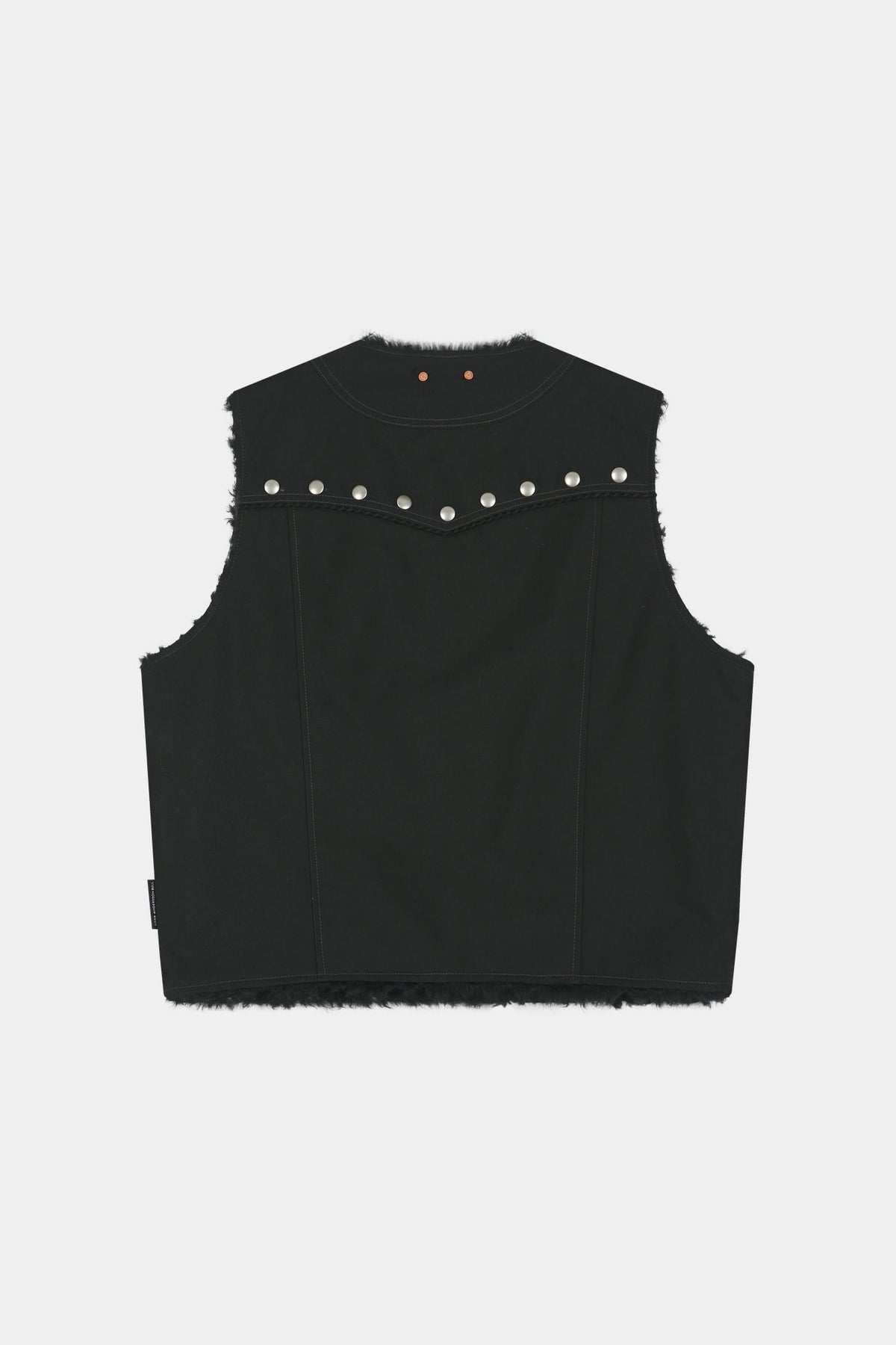 Andersson Bell - Unisex Reversible Collarless Fur Vest (Black) product image 17 | TRAB K-Fashion Australia
