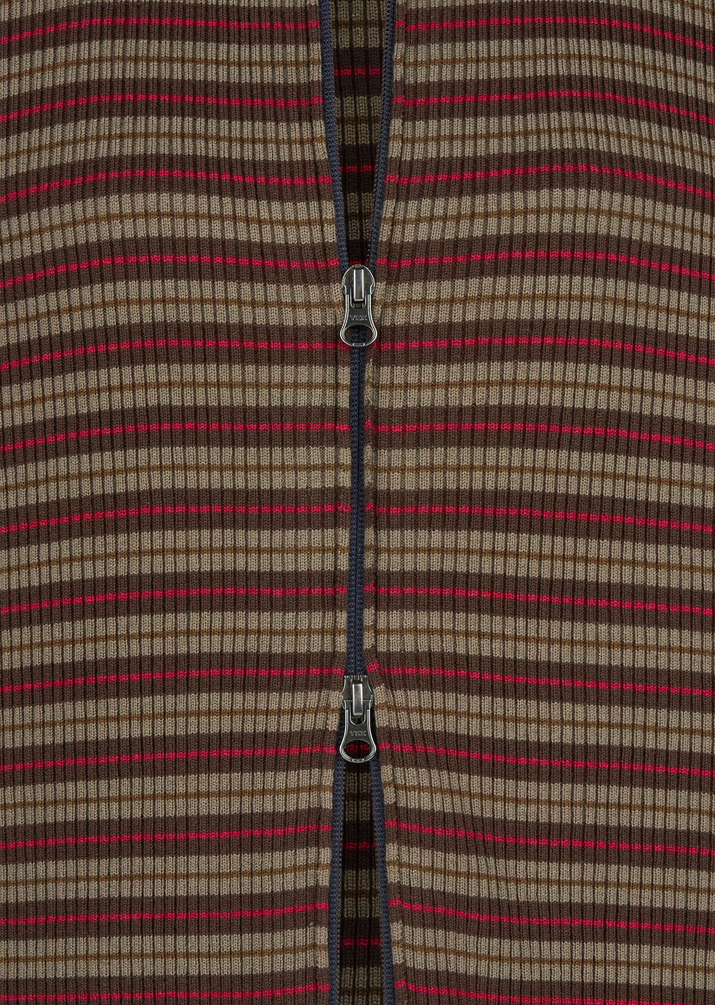 Amomento - stripe zip up cardigan (Brown) product image 9 | TRAB K-Fashion Australia