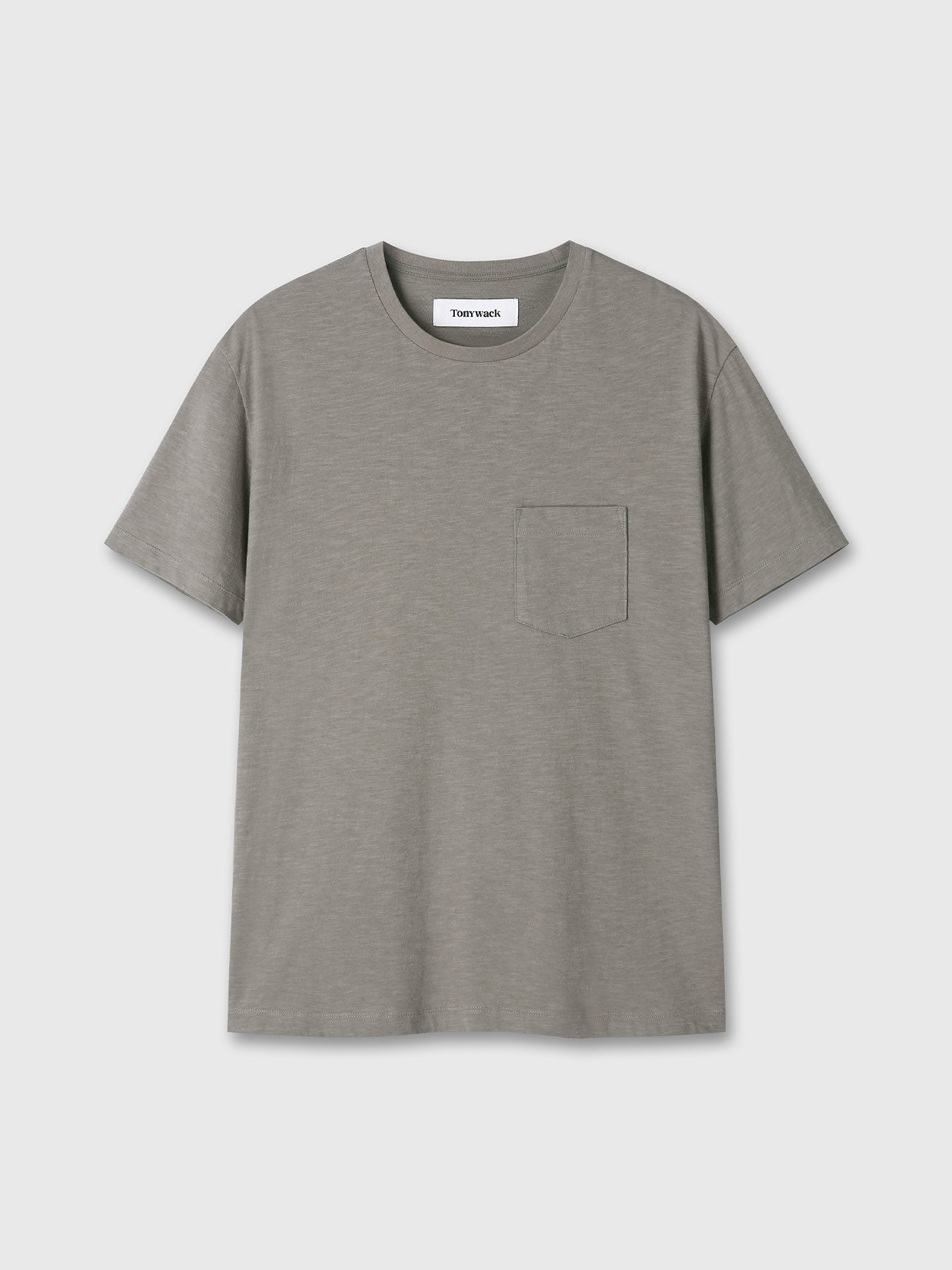 Tonywack - Soft Slub Jersey Pocket T-Shirt (Olive Grey) product image 7 | TRAB K-Fashion Australia
