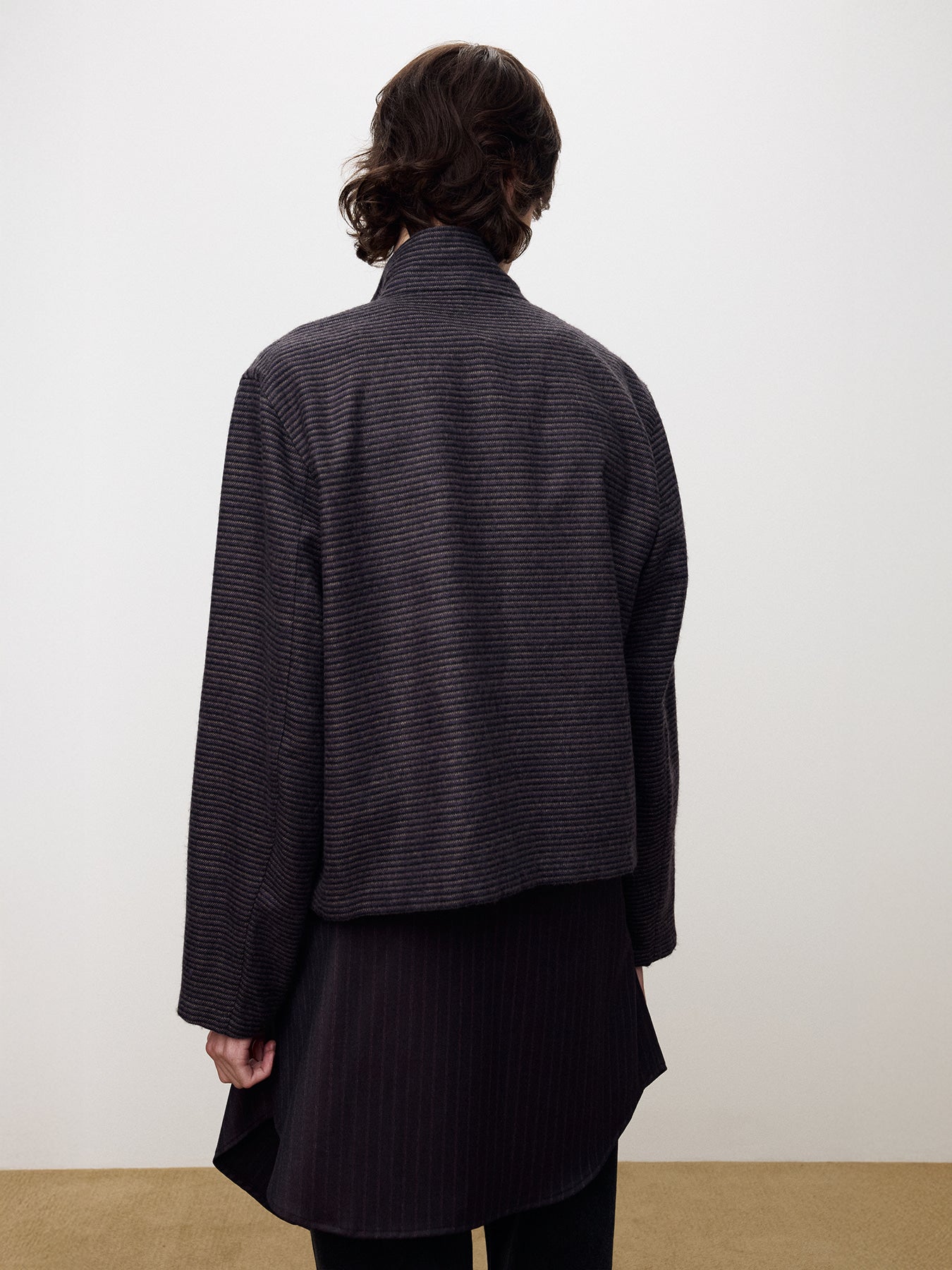 Tonywack - Brushed Stripe Full Zip Jumper (Purple Multi Stripe) product image 5 | TRAB K-Fashion Australia