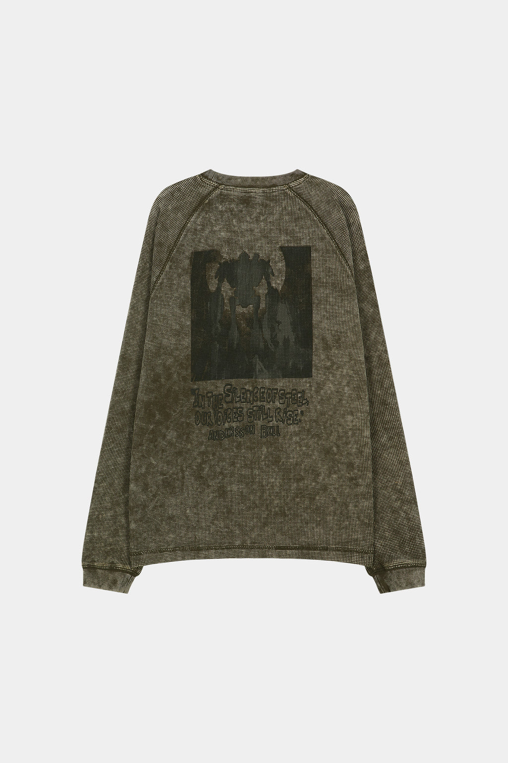 Andersson Bell - Unisex Alien Machinery Waffle Long Sleeve T-Shirt (Washed Khaki) product image 7 | TRAB K-Fashion Australia