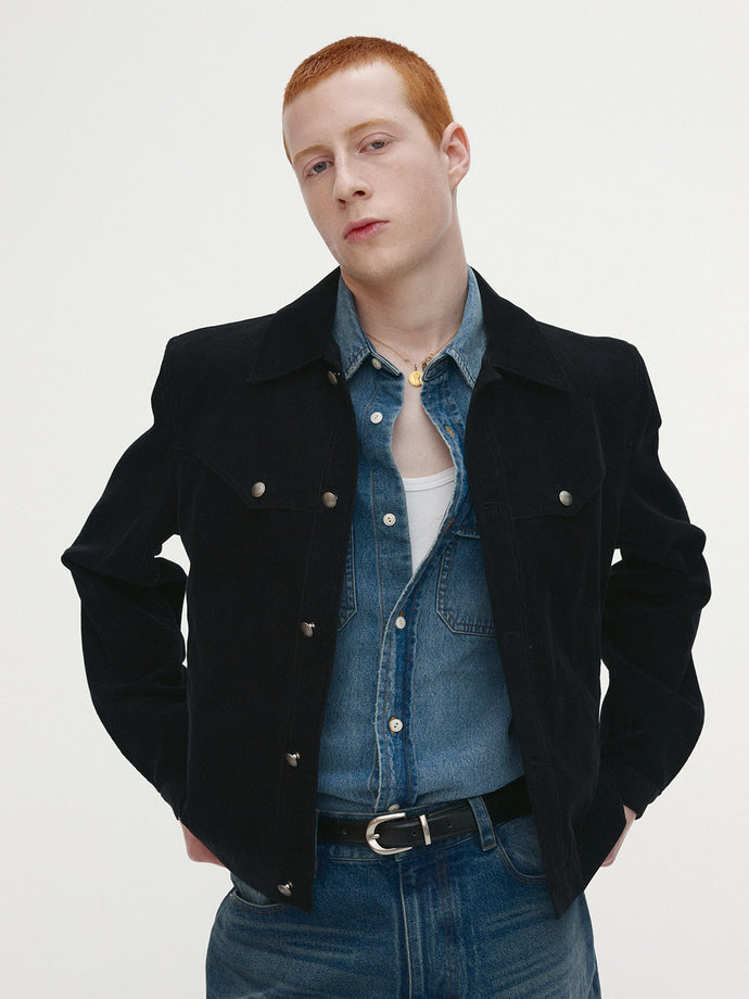 Tonywack - Washed Corduroy Western Trucker (Black) product image 1 | TRAB K-Fashion Australia