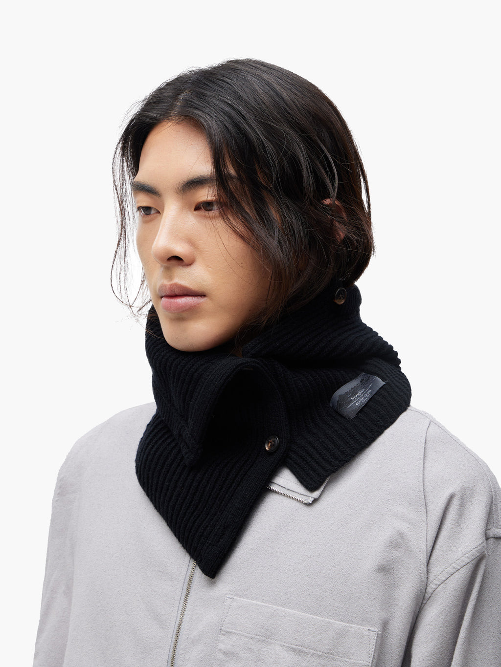 Jiyong Kim - Button Closure Balaclava (Black) product image 1 | TRAB K-Fashion Australia