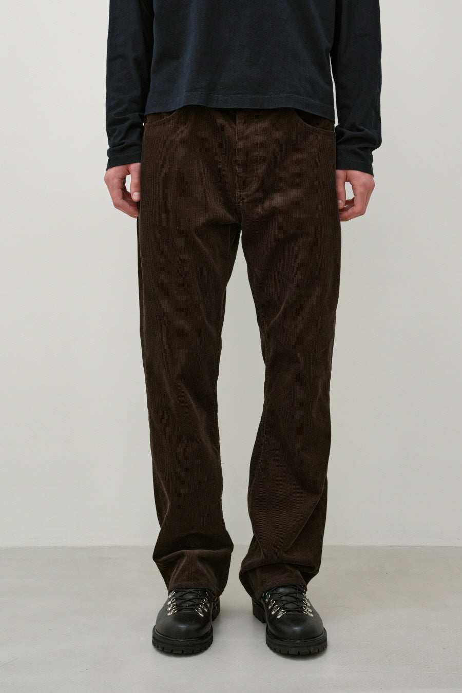 Insilence - Corduroy SemiFlare Pants (Brown) product image 3 | TRAB K-Fashion Australia