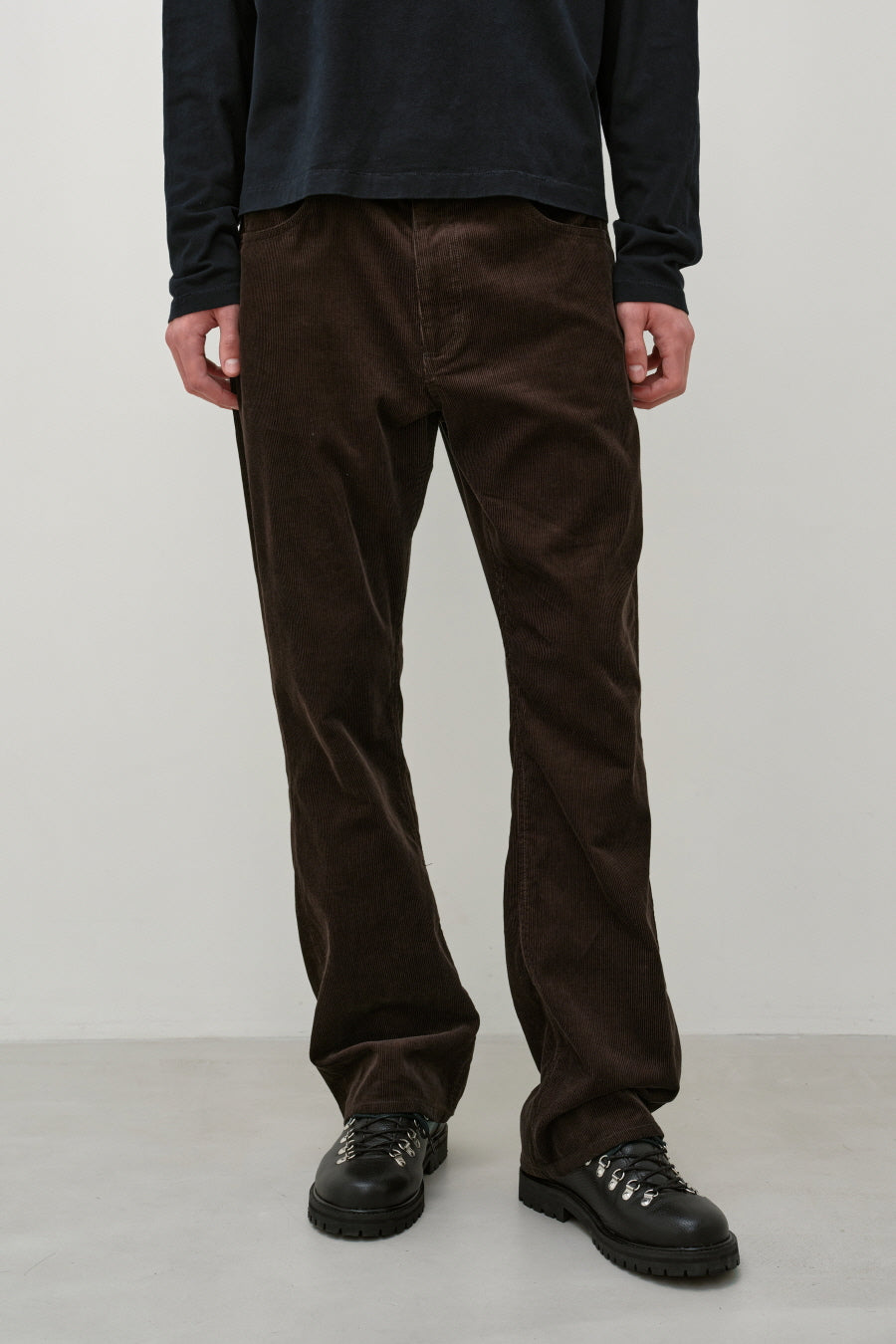 Insilence - Corduroy SemiFlare Pants (Brown) product image 4 | TRAB K-Fashion Australia