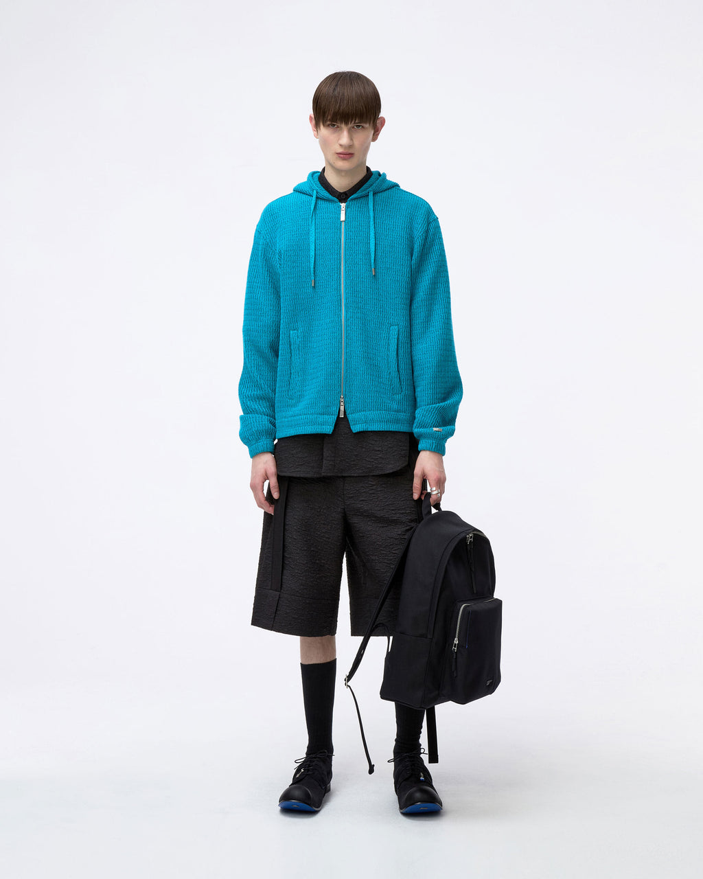 Ader Error - Lunel Hoodie Zip-Up Product. 30 (Turquoise) product image 1 | TRAB K-Fashion Australia
