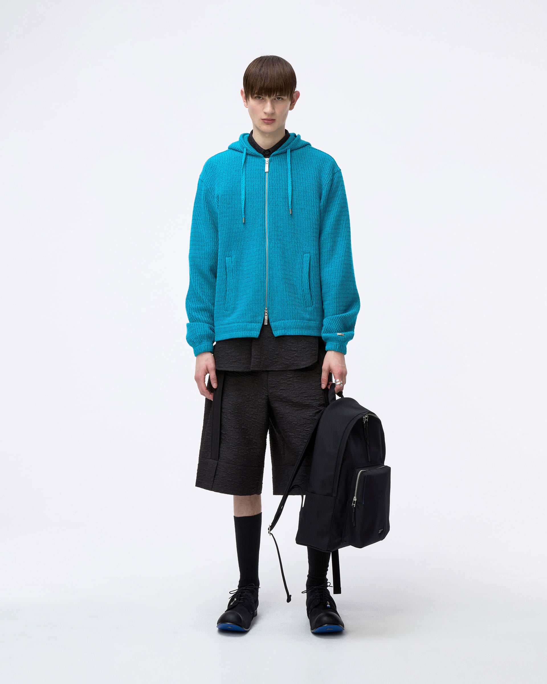Ader Error - Lunel Hoodie Zip-Up Product. 30 (Turquoise) product image 1 | TRAB K-Fashion Australia