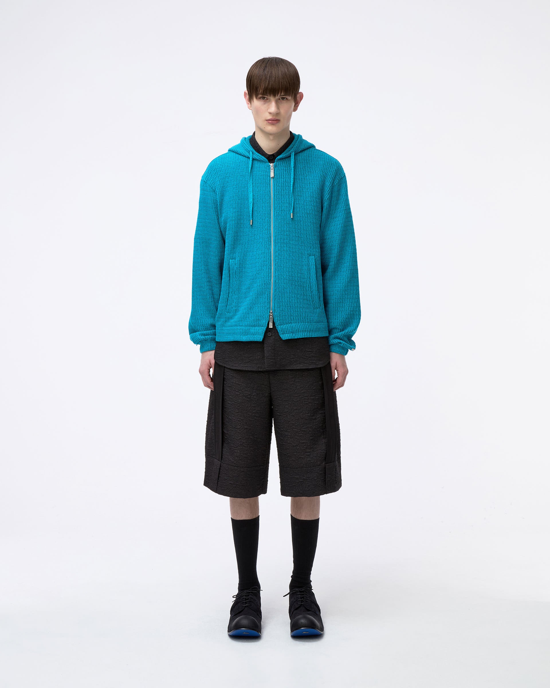 Ader Error - Lunel Hoodie Zip-Up Product. 30 (Turquoise) product image 2 | TRAB K-Fashion Australia