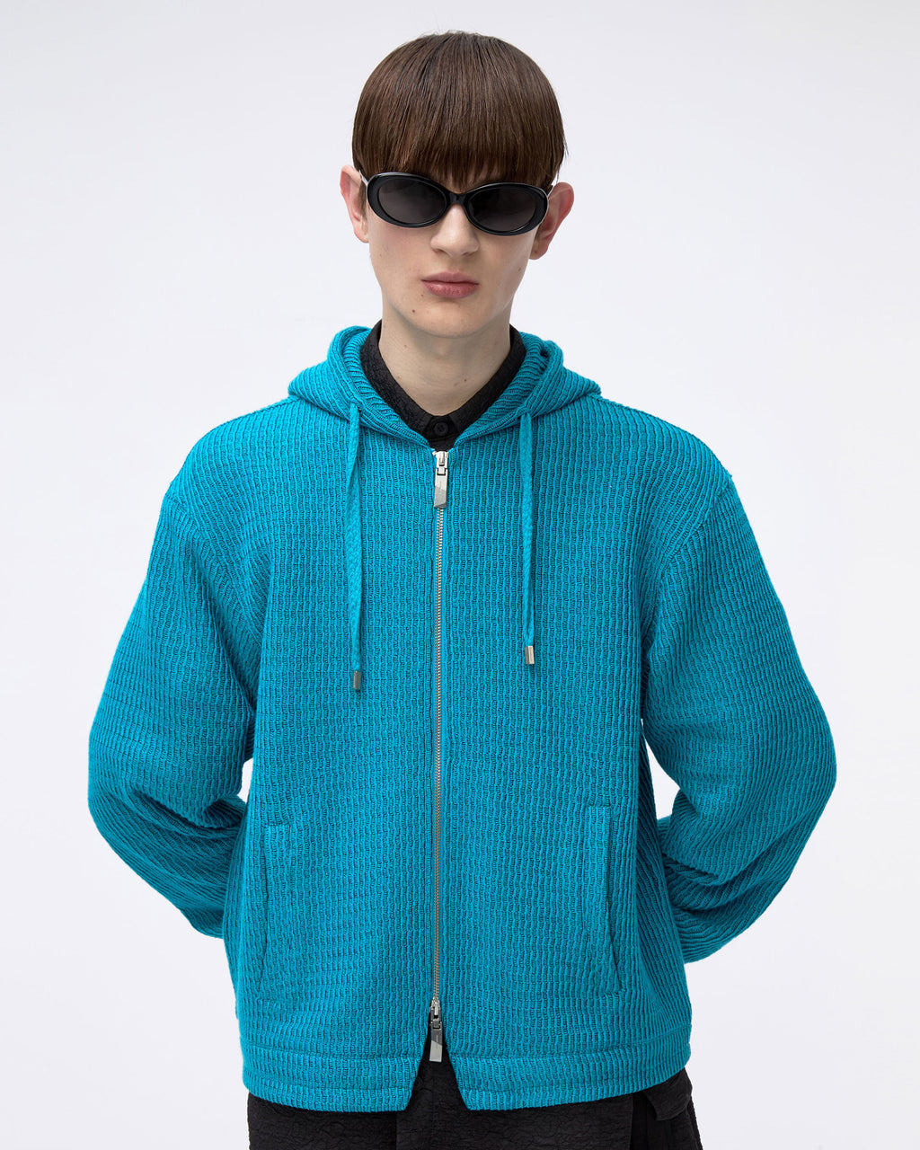 Ader Error - Lunel Hoodie Zip-Up Product. 30 (Turquoise) product image 5 | TRAB K-Fashion Australia