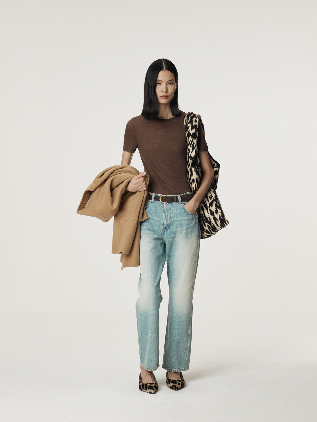 Recto - Semi Flare Denim Pants (Light Blue) product image 4 | TRAB K-Fashion Australia